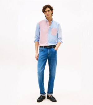 Colour-Blocked Stripe Relaxed Fit Shirt - Image 3