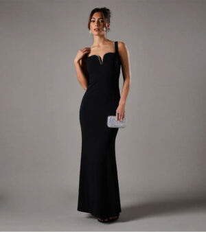 Sweetheart Maxi Dress With Diamante Trim